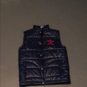 Adidas vest navy blue with red logo